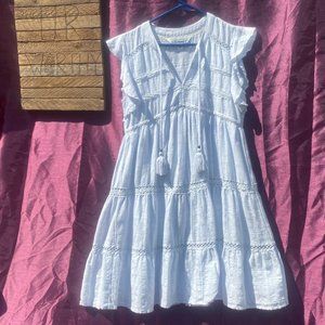 Tantrums Boho Blue Midi Dress | Crochet & Tassel Detail | Size S